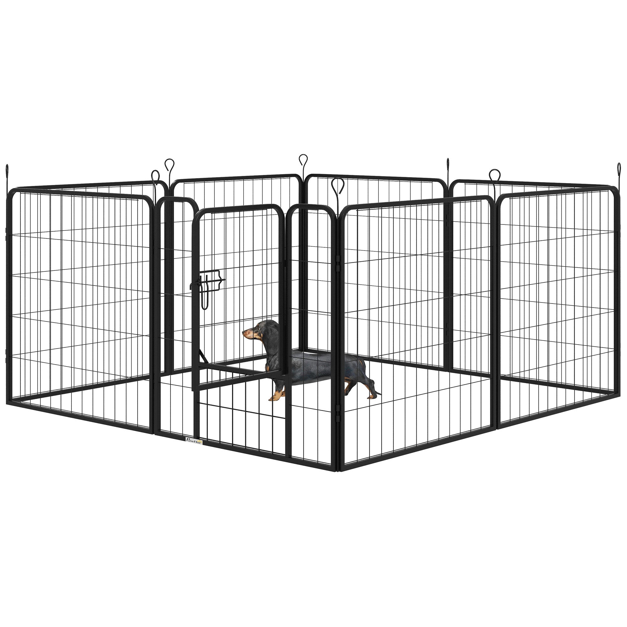 pawhut-parc-pour-chiens-8-panneaux-80-cm-enclos-modulable-int-rieur-ext-rieur image 2