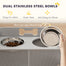 pawhut-gamelle-sur-lev-e-pour-grand-chien-avec-rangement-2-bols-inox-gris image 8