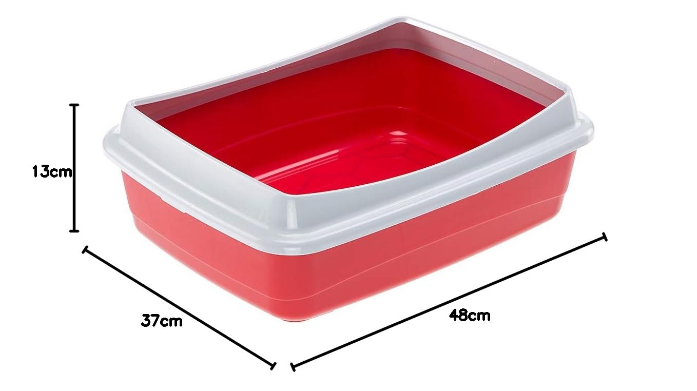 ferplast-nip-bac-liti-re-pour-chat-bords-hauts-47-x-36-x-15-5-cm-bordeaux image 2