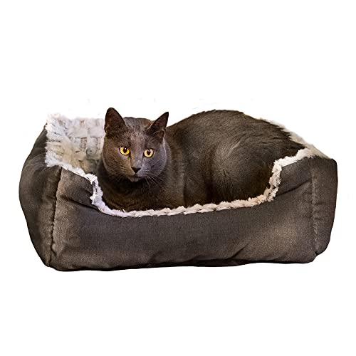 ferplast-sweetie-45-canap-rembourr-chien-et-chat-48-x-37-x-16-cm-blanc-gris image 5