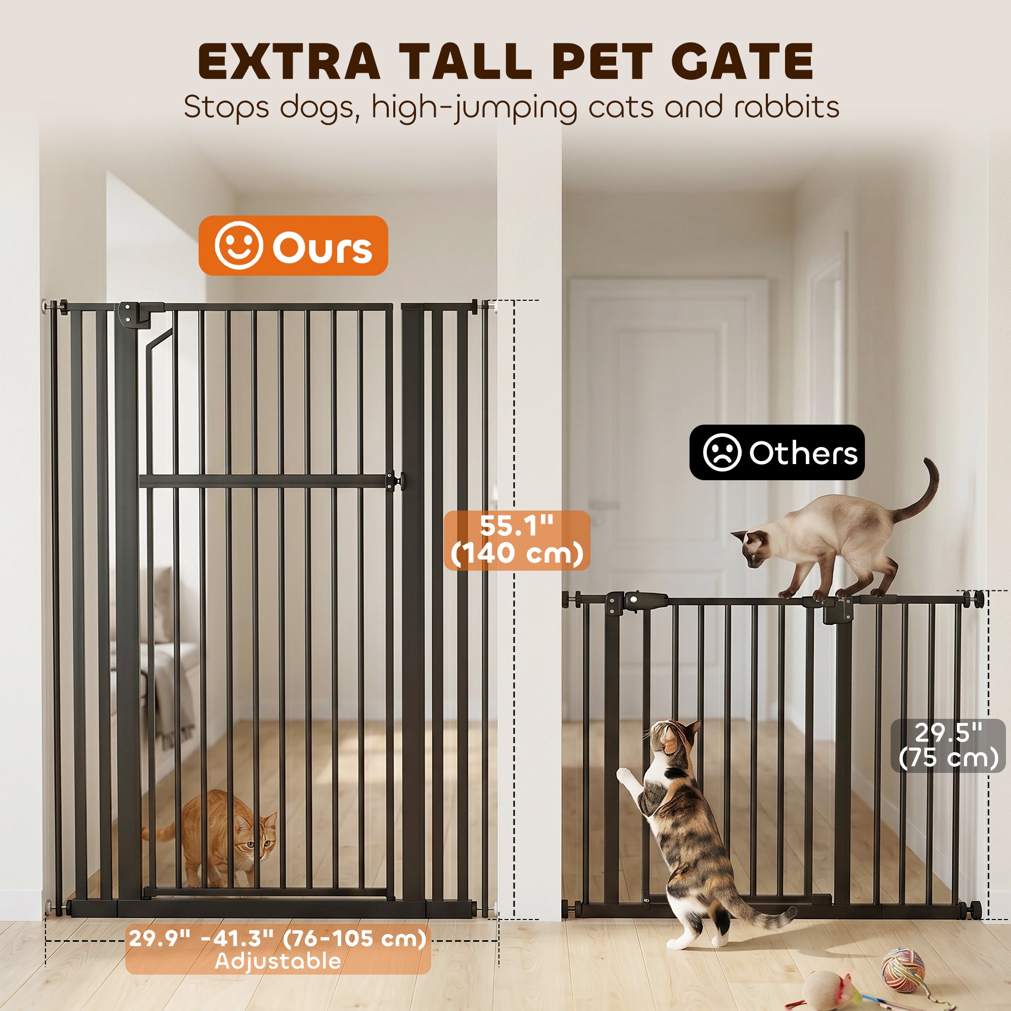 pawhut-barri-re-pour-animaux-extra-haute-140-cm-avec-fermeture-automatique-76-10 image 6