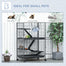 pawhut-cage-petits-animaux-5-tages-50-avec-hamac-et-plateau-amovible-argent image 5