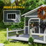 pawhut-niche-double-en-bois-avec-porche-toit-asphalte-tanche-et-cl-ture-pour-chi image 8