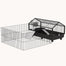pawhut-cage-lapin-46-5-avec-enclos-pliable-roulettes-et-biberon-habitat-petit-an image 2