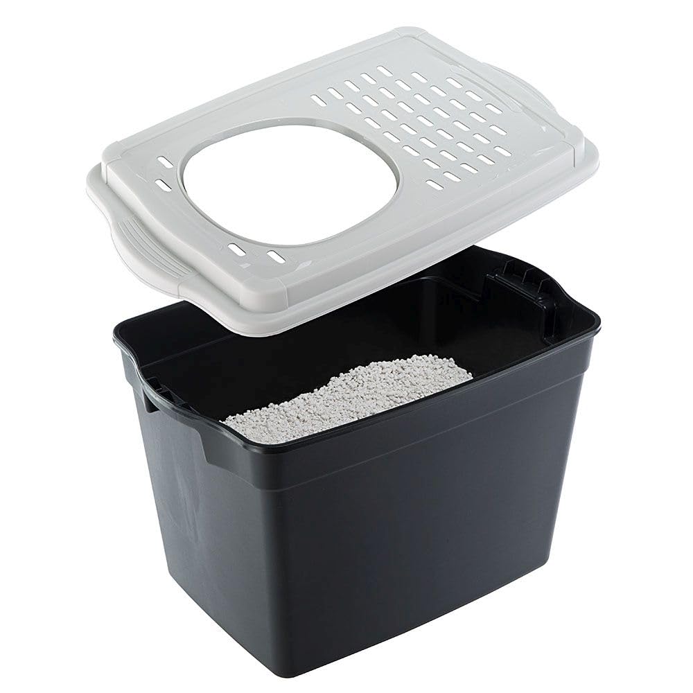 ferplast-jumpy-bac-liti-re-pour-chat-entr-e-par-le-haut-noir image 5