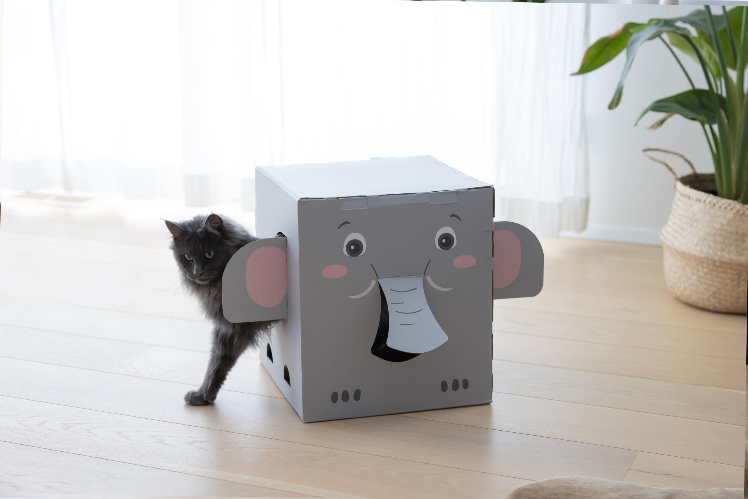 kerbl-pet-maison-griffoir-l-phant-gris-35-x-35-x-39-cm image 4
