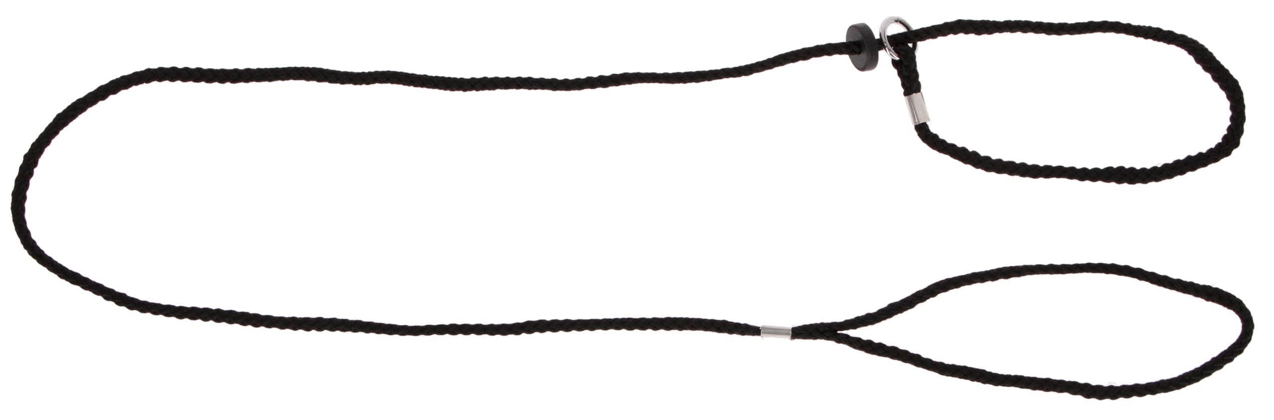 kerbl-pet-laisse-longue-avec-collier-noire-125-cm-6-mm image 1