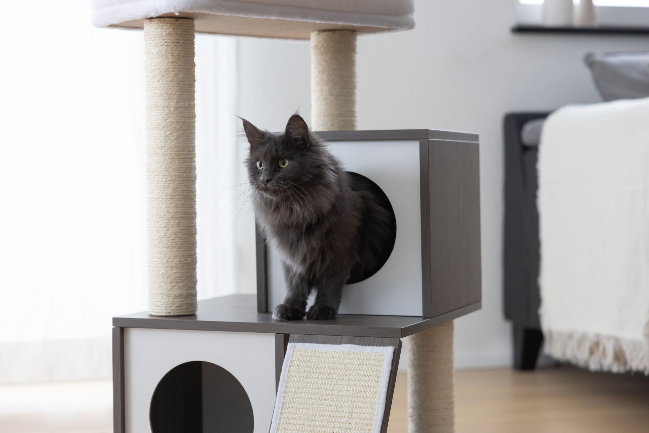 kerbl-pet-arbre-chat-flair-48x44x86-cm-blanc-gris image 6
