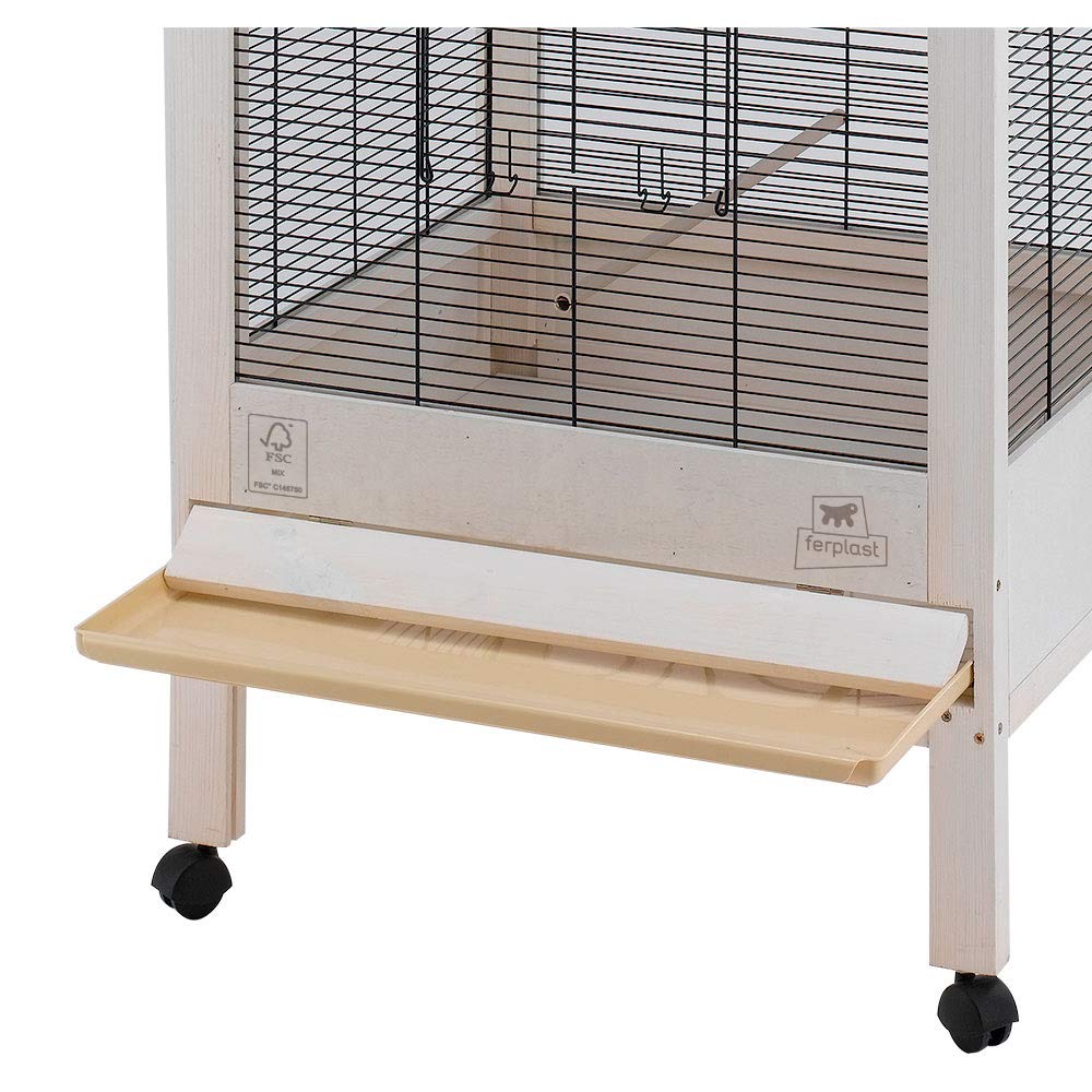 ferplast-hemmy-voli-re-cage-oiseaux-en-bois-84-5-x-65-5-x-165-cm image 3