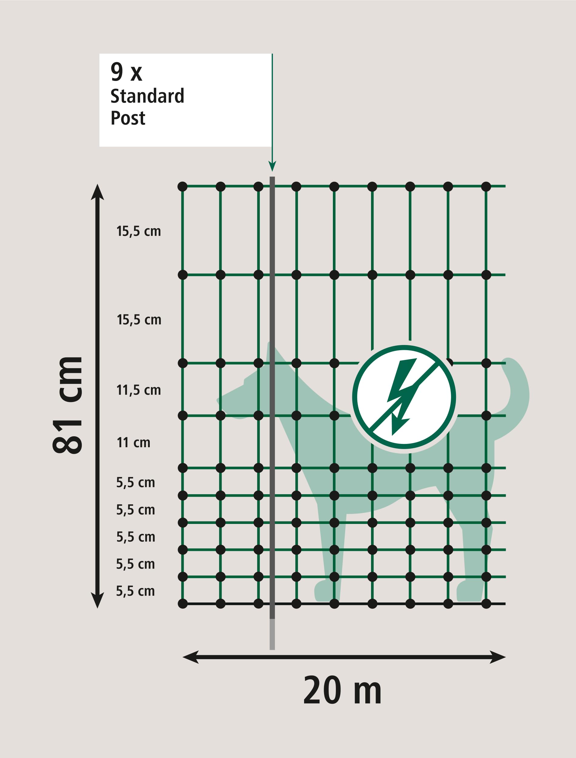 kerbl-pet-campingnet-filet-80-cm-x-20-m-double-pointe image 5