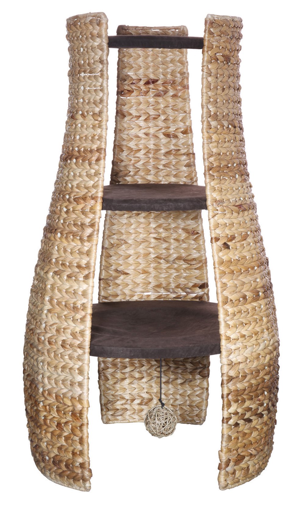 catit-hideaway-arbre-chat-3-tages-fibre-de-banane-87-x-58-cm-avec-hamac image 1