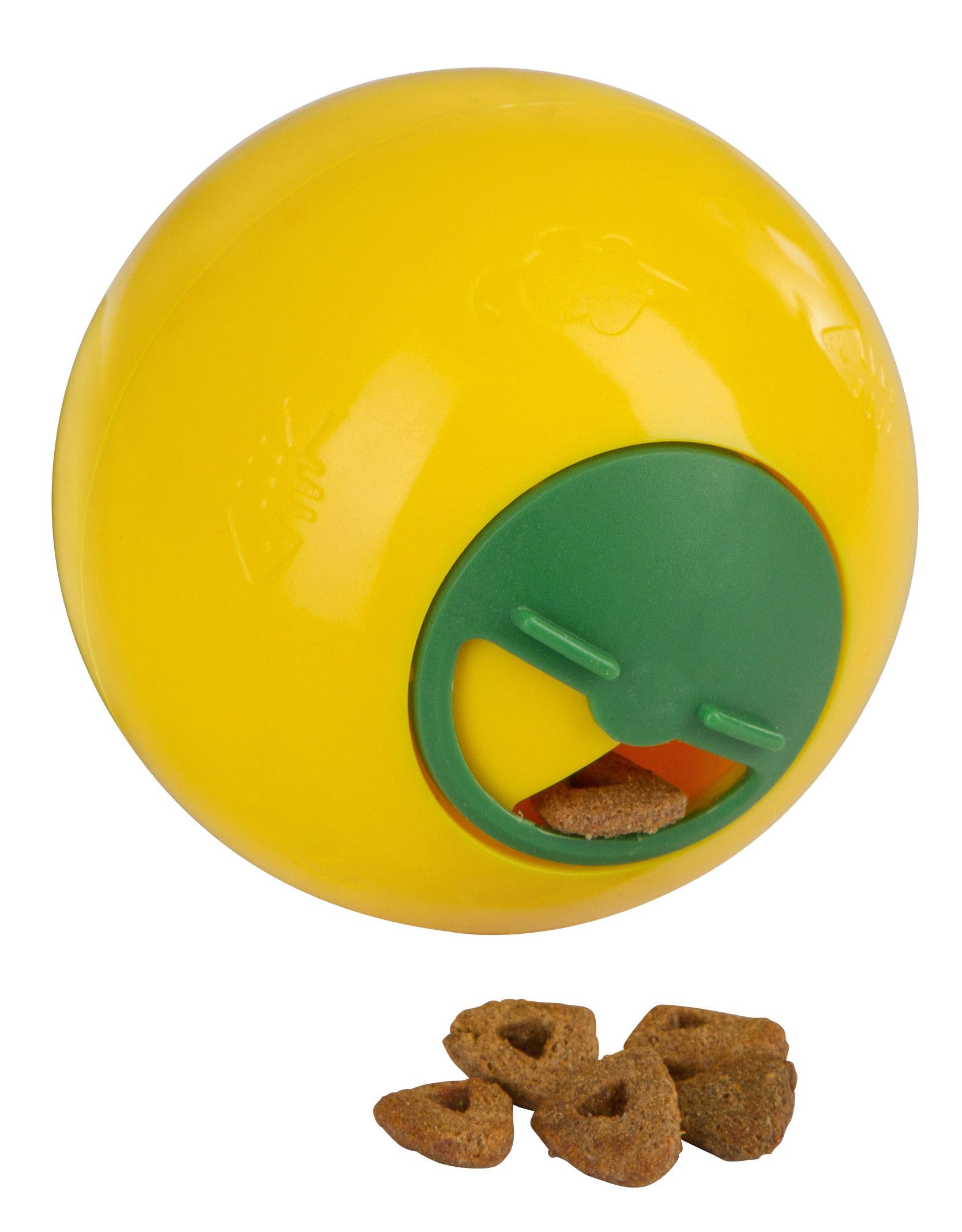 kerbl-balle-snack-pour-chats-7-5-cm-jaune-jouet-distributeur-de-friandises image 2