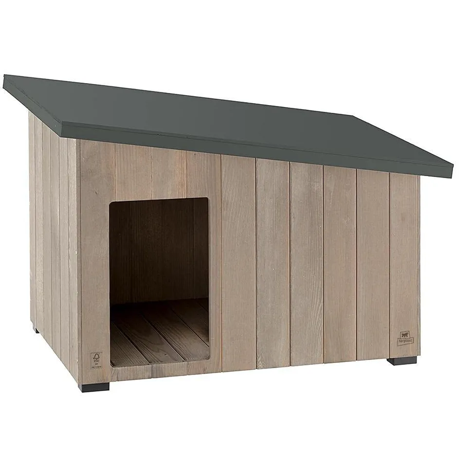 ferplast-niche-pour-chiens-argo-100-bois-fsc-vernis-atoxique-ext-rieur image 1