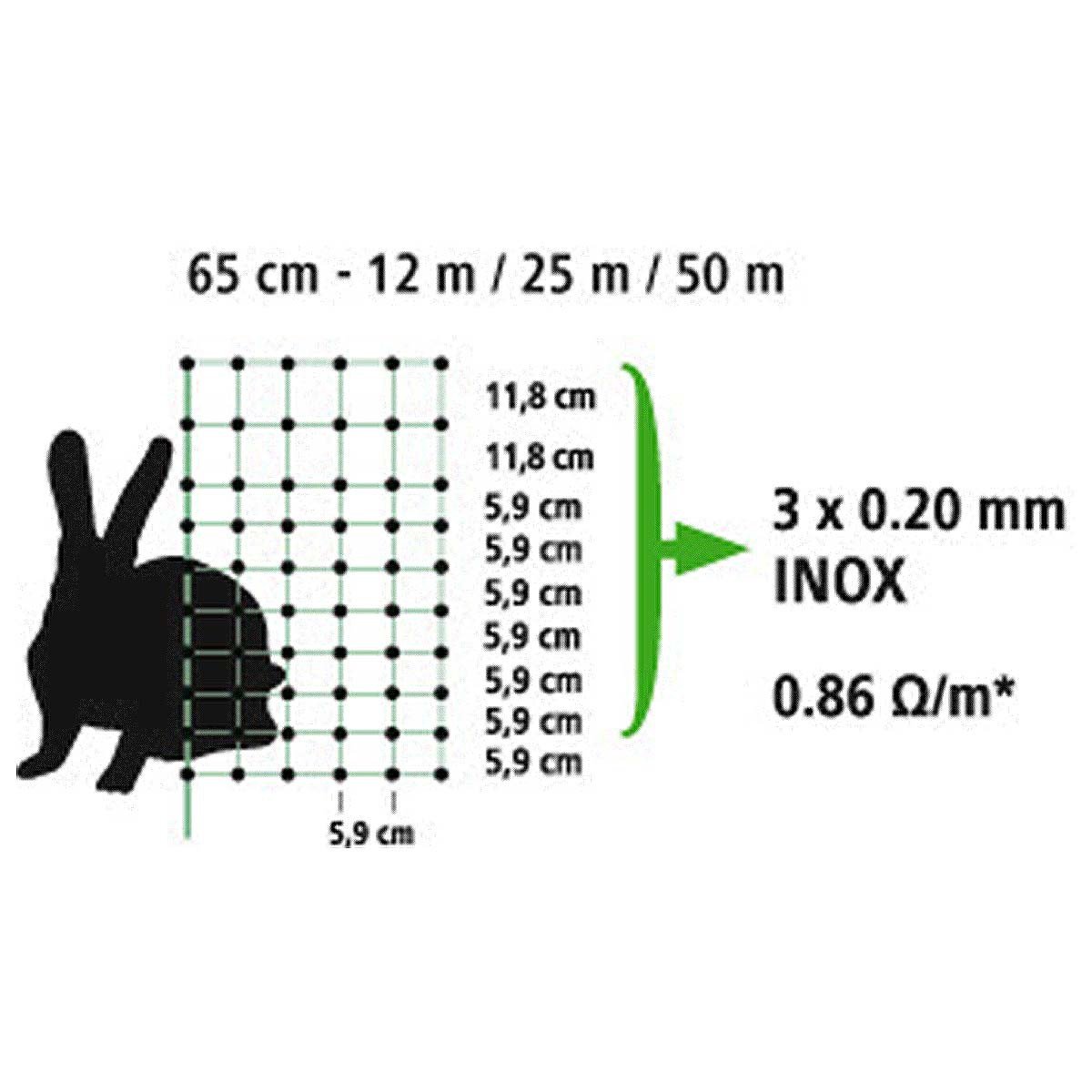 kerbl-filet-simple-pointe-pour-lapin-vert-50-m-65-cm image 4