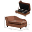 pawhut-canap-chien-avec-coffre-de-rangement-cach-mousse-5-cm-marron-petits-chien image 4