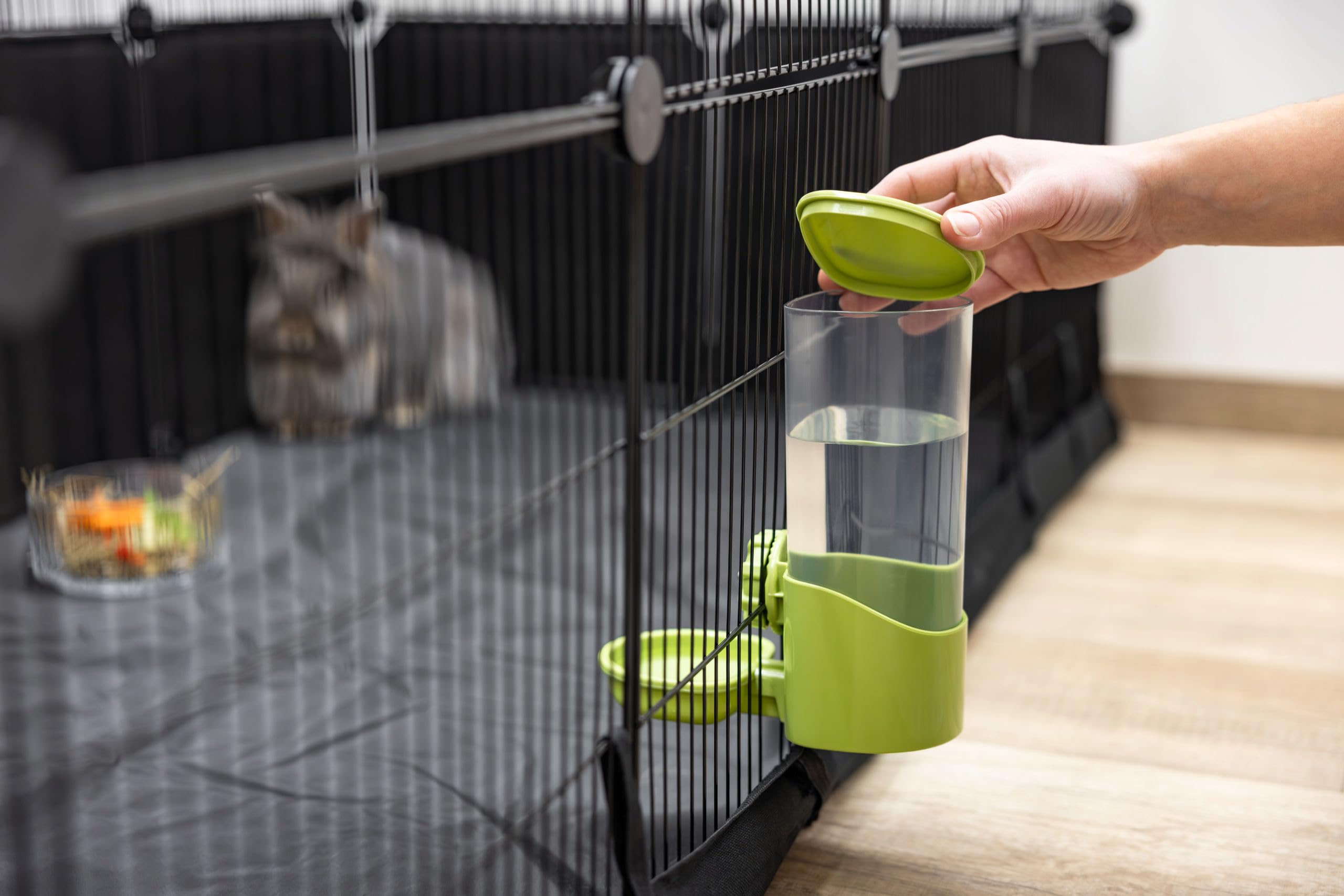 kerbl-pet-abreuvoir-rongeur-850-ml-vert-transparent-lapin-cochon-d-inde image 3