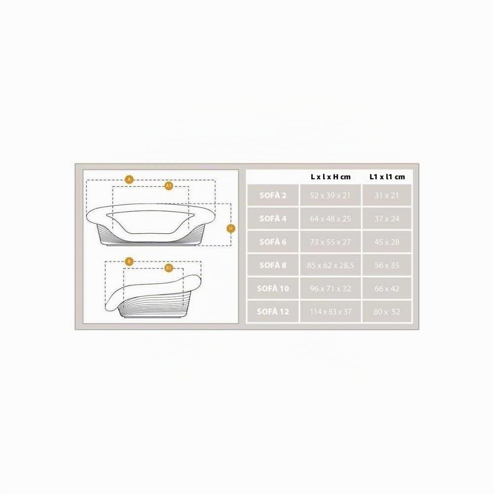 ferplast-sofa-2-panier-chien-et-chat-52-x-39-x-h-21-cm-marron image 2