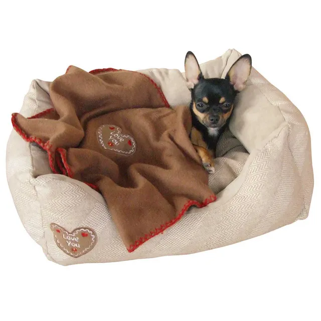 kerbl-lit-douillet-love-you-pour-chien-et-chat-47x37-cm-beige image 1