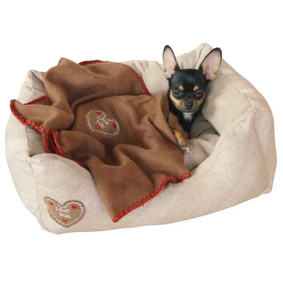 kerbl-lit-douillet-love-you-pour-chien-et-chat-47x37-cm-beige image 1