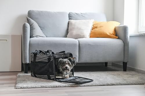 kerbl-cuba-sac-de-transport-pour-chien-et-chat-noir-blanc-40x26x28cm image 8