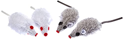 kerbl-84255-souris-pour-chat-gris-blanc-5-cm-lot-de-4-avec-herbe-chat image 7