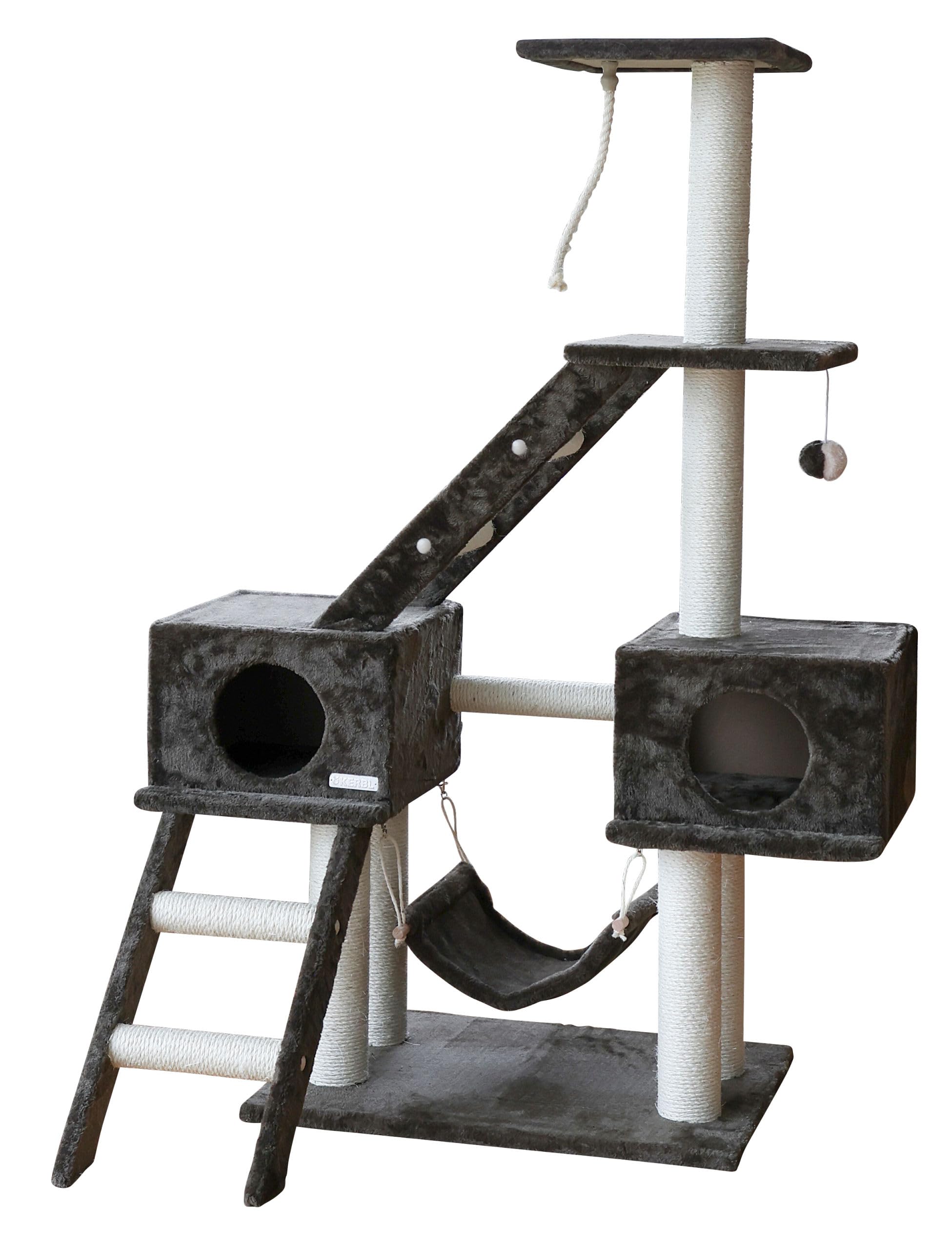 kerbl-arbre-chat-granat-150-cm-avec-2-niches-hamac-et-jeux image 1