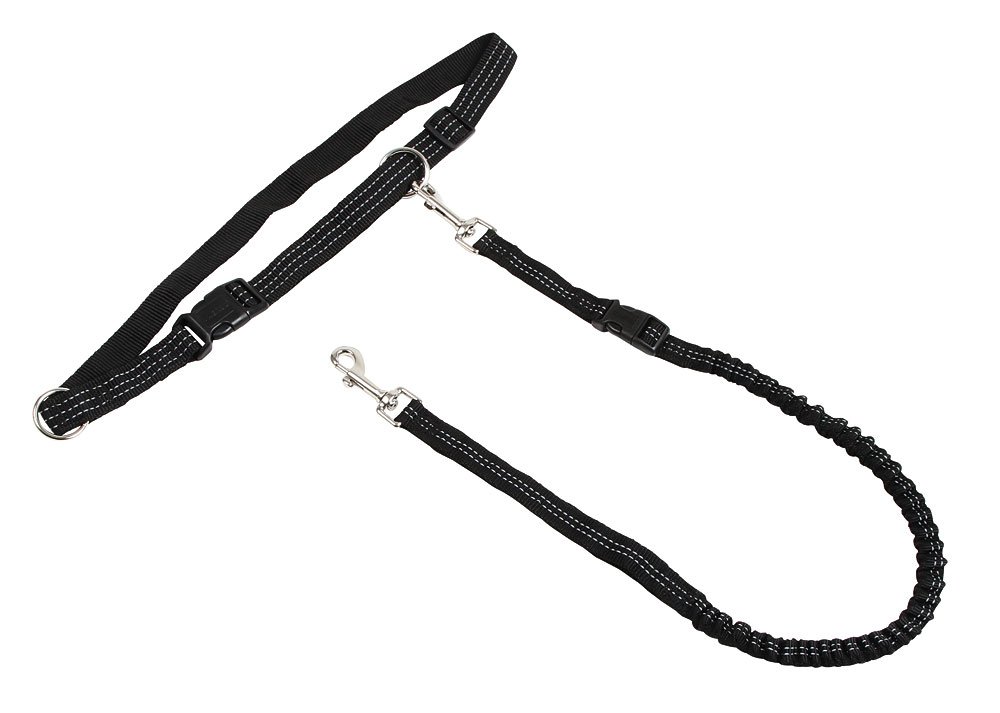 kerbl-pet-laisse-de-jogging-avec-ceinture-r-glable-et-bandes-r-fl-chissantes image 1