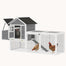 pawhut-poulailler-en-bois-82-pouces-2-3-poules-avec-pondoir-et-tiroir-gris image 2
