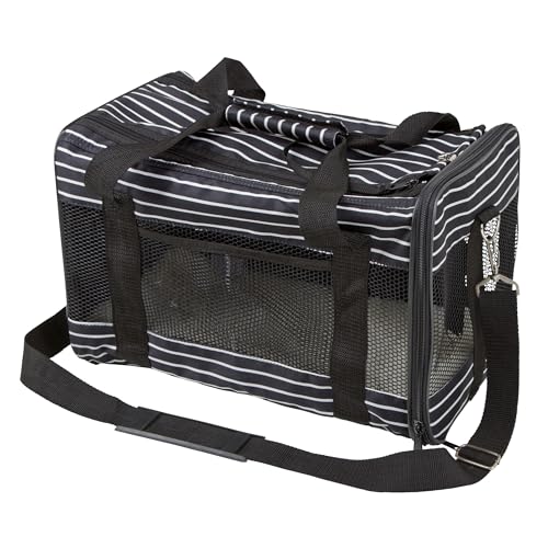 kerbl-cuba-sac-de-transport-pour-chien-et-chat-noir-blanc-40x26x28cm image 5
