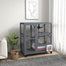 pawhut-maison-chat-int-rieur-bois-39-avec-roulettes-3-plateformes-et-hamac-gris- image 4
