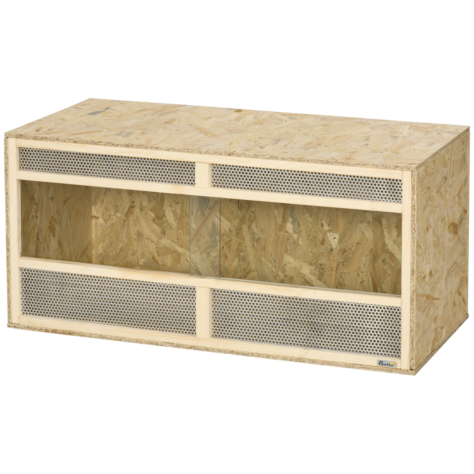 pawhut-terrarium-reptile-58-gallons-avec-portes-coulissantes-et-grillage-naturel image 2