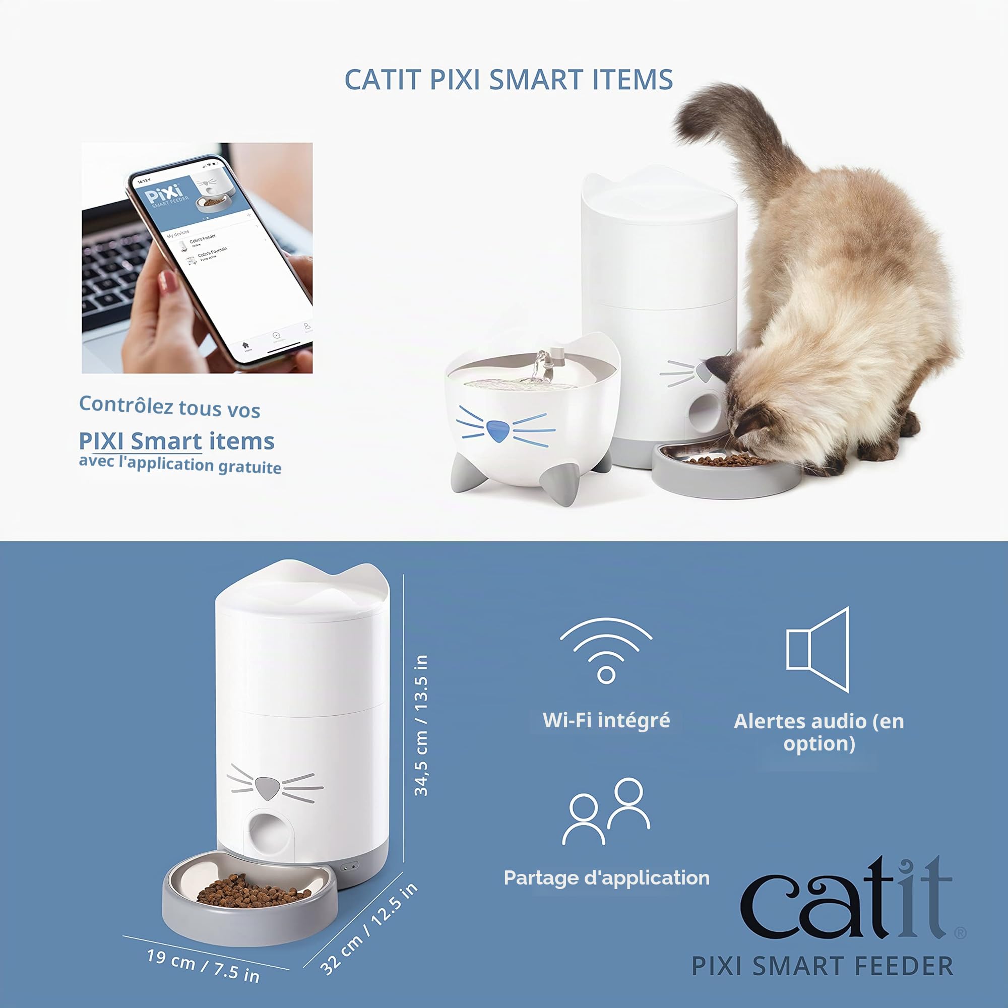 catit-pixi-smart-feeder-distributeur-automatique-chats-connect-1-2-kg image 7