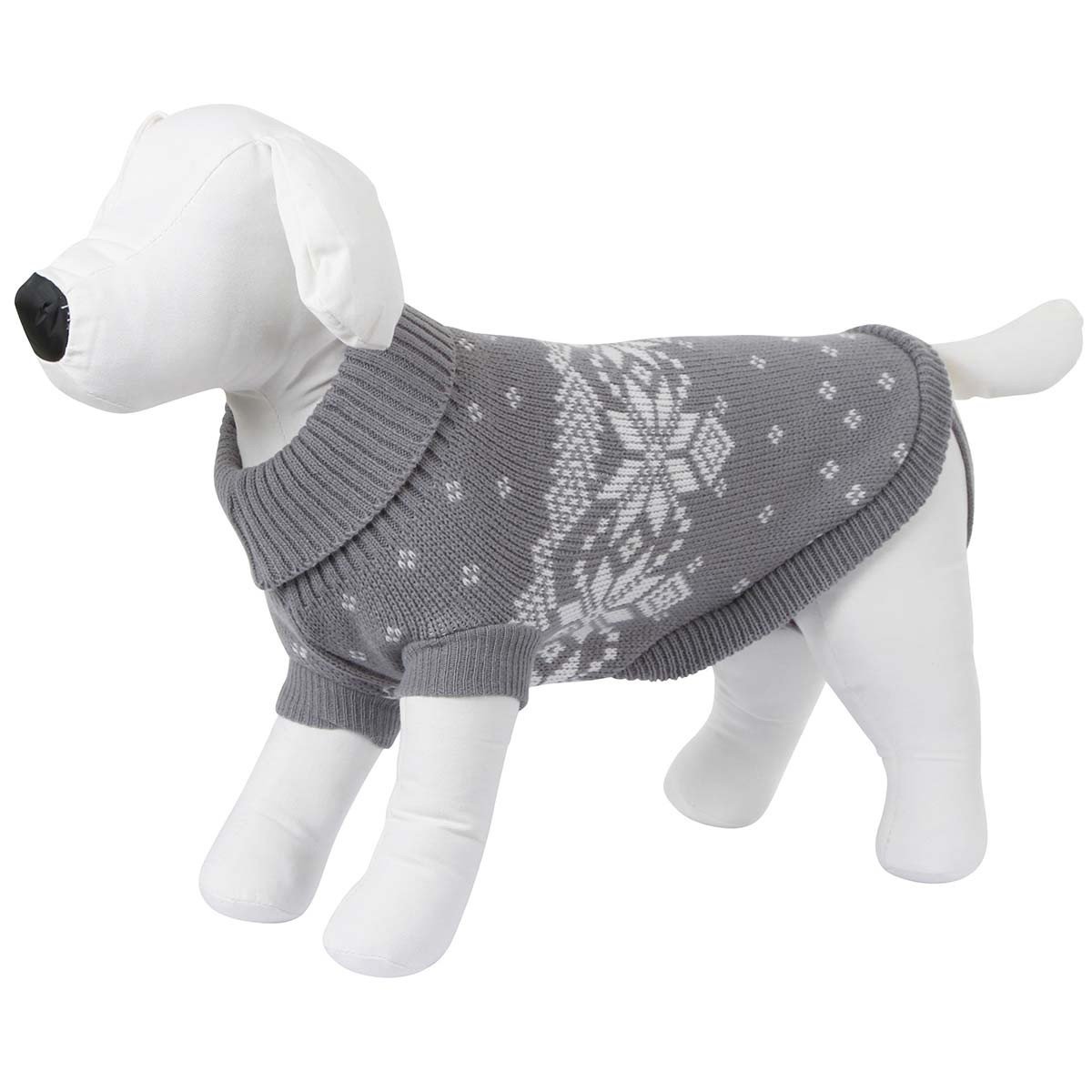 kerbl-lillehammer-pullover-pour-chien-gris-blanc-taille-xxs image 1