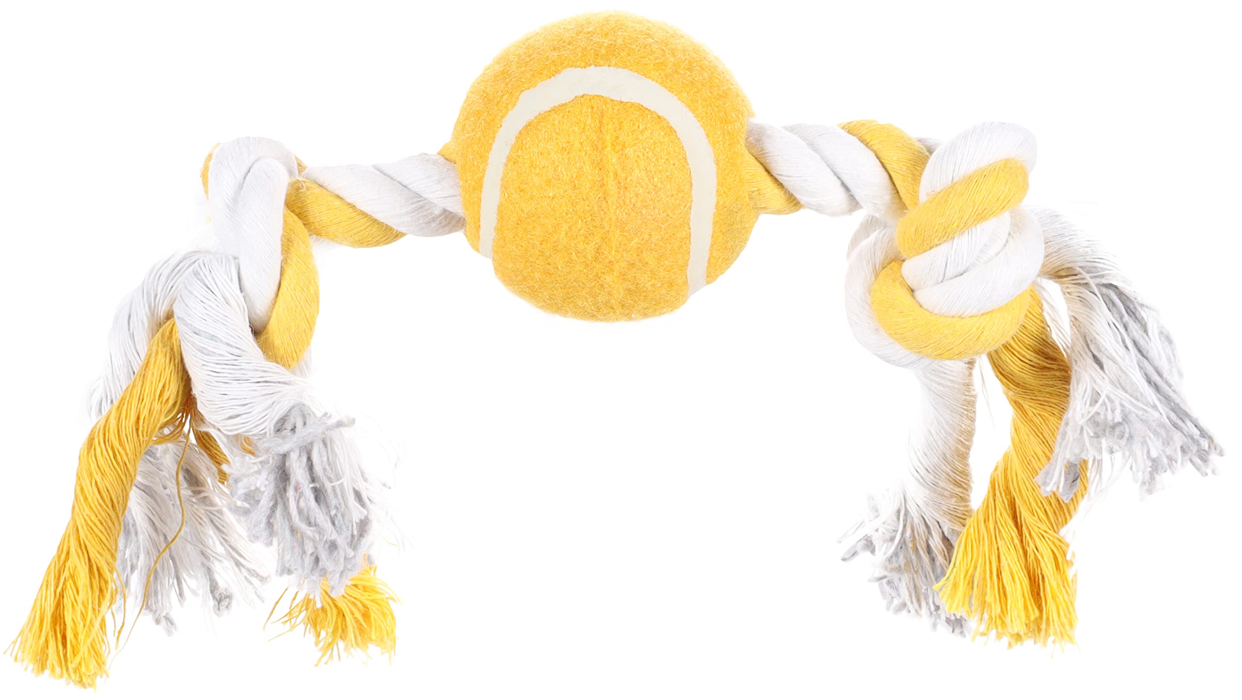 karlie-flamingo-quinn-jouet-chien-corde-2-n-uds-avec-balle-tennis-30-x-6-5-x-6-5 image 2