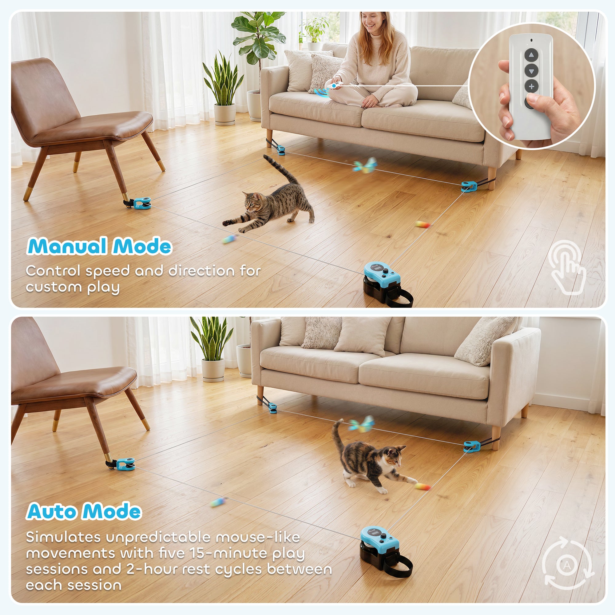 pawhut-jouet-chat-rechargeable-avec-t-l-commande-circuit-diy-et-son-souris image 6