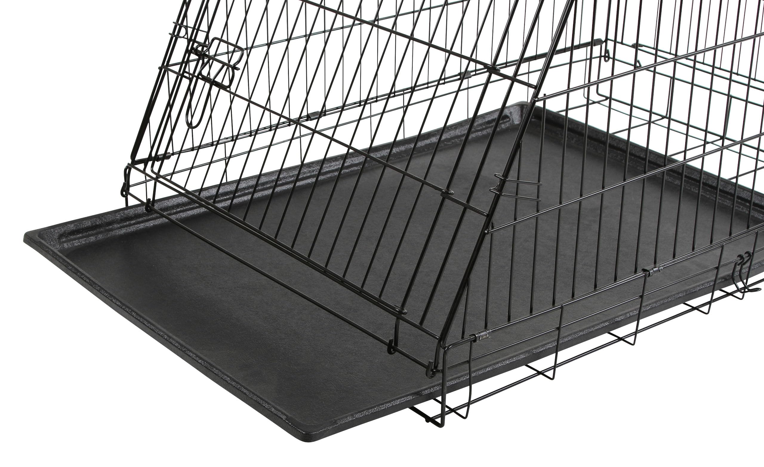 kerbl-cage-de-transport-3-portes-pour-chien-noir-76-x-54-x-64-cm image 3