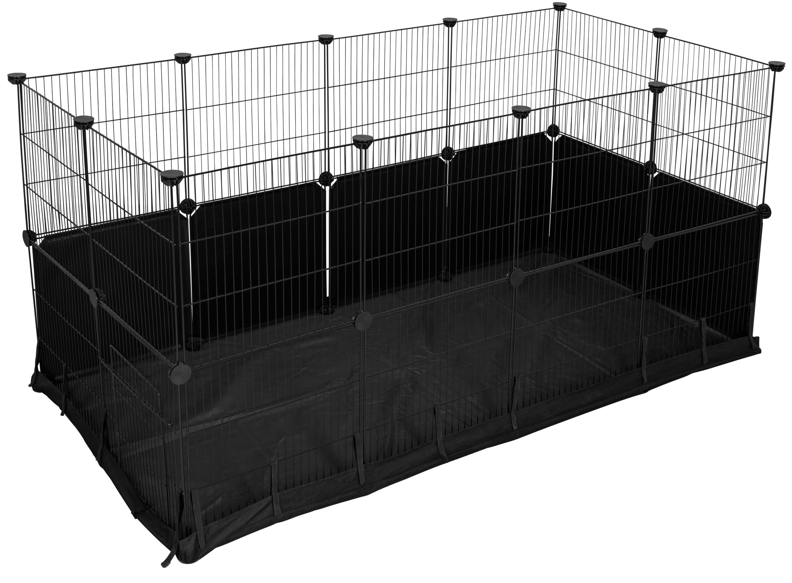 kerbl-hoppla-enclos-int-rieur-petits-animaux-noir-144-x-72-x-72-cm image 1