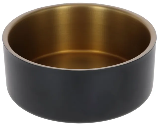 kerbl-pet-gamelle-inox-golden-1800-ml-noir-or-20-5-cm-pour-chien-et-chat image 1
