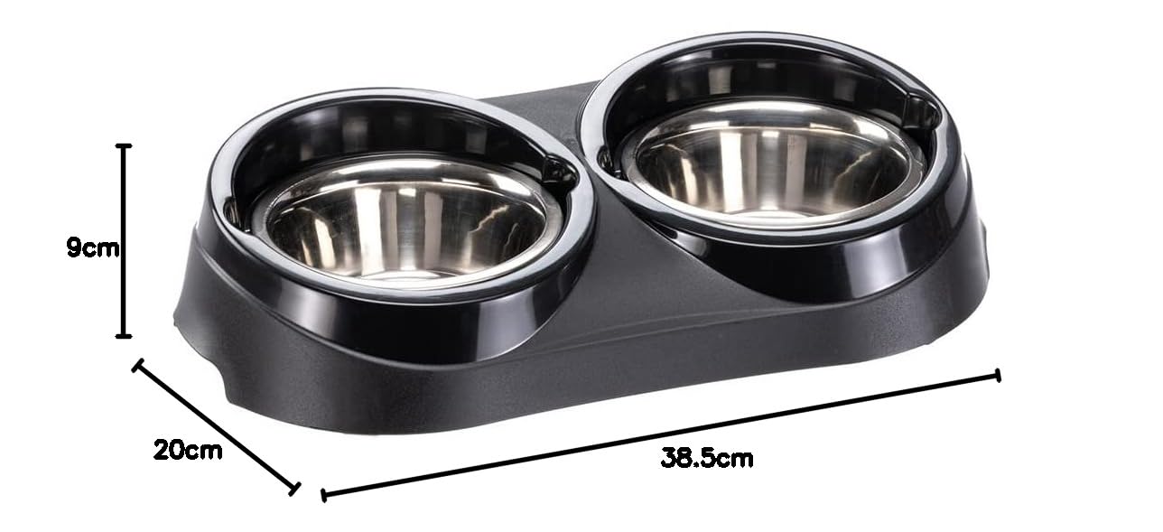 ferplast-duo-feed-1-l-support-double-gamelle-avec-2-bols-inox-pour-chien-et-chat image 7