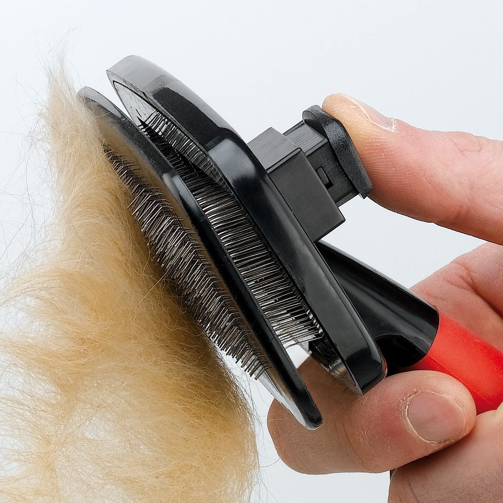 ferplast-brosse-carde-autonettoyante-push-pour-chiens-poils-mi-longs-longs-taill image 2