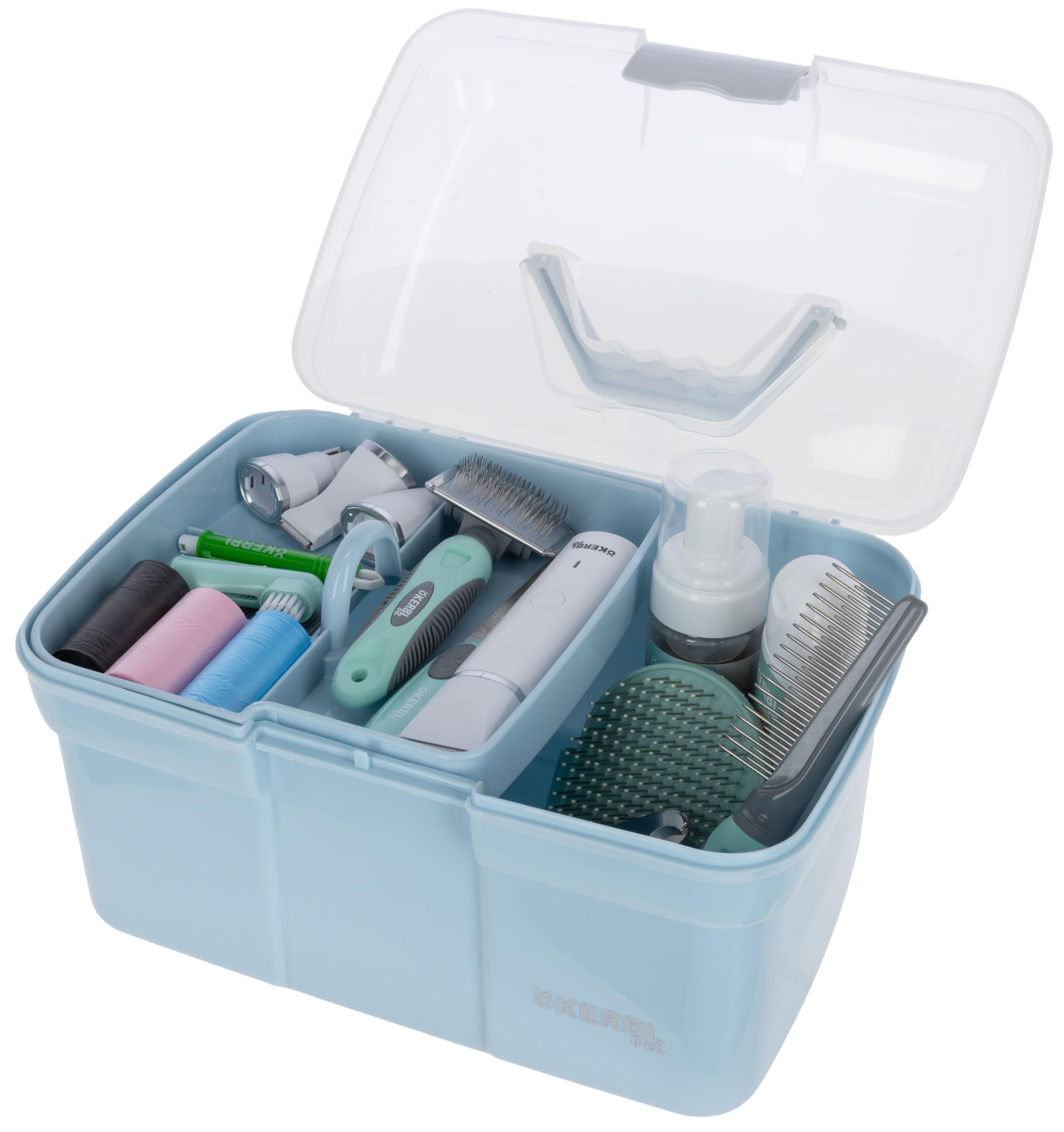 kerbl-pet-bo-te-de-toilettage-bleue-30-x-20-x-19-cm-pour-chien-et-chat image 2