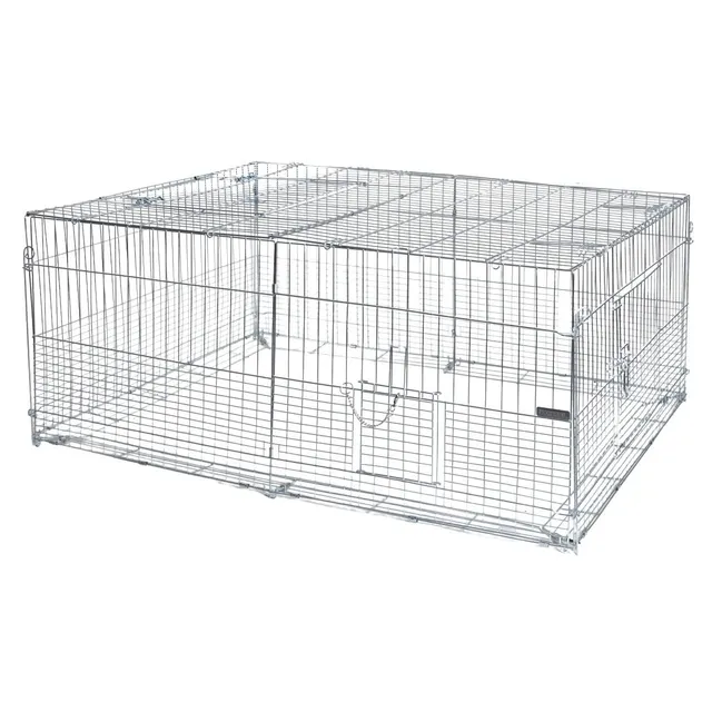 kerbl-pet-enclos-ext-rieur-pour-jeunes-animaux-144-x-112-x-60-cm-galvanis image 1