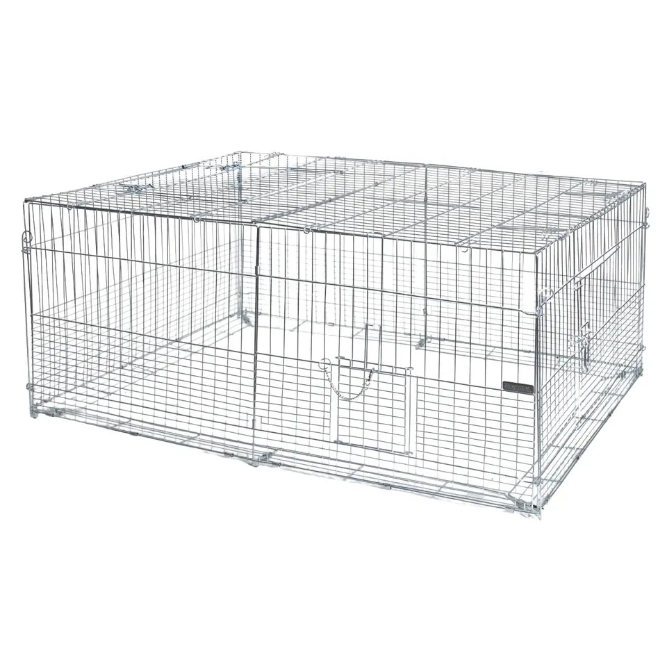 kerbl-pet-enclos-ext-rieur-pour-jeunes-animaux-144-x-112-x-60-cm-galvanis image 1