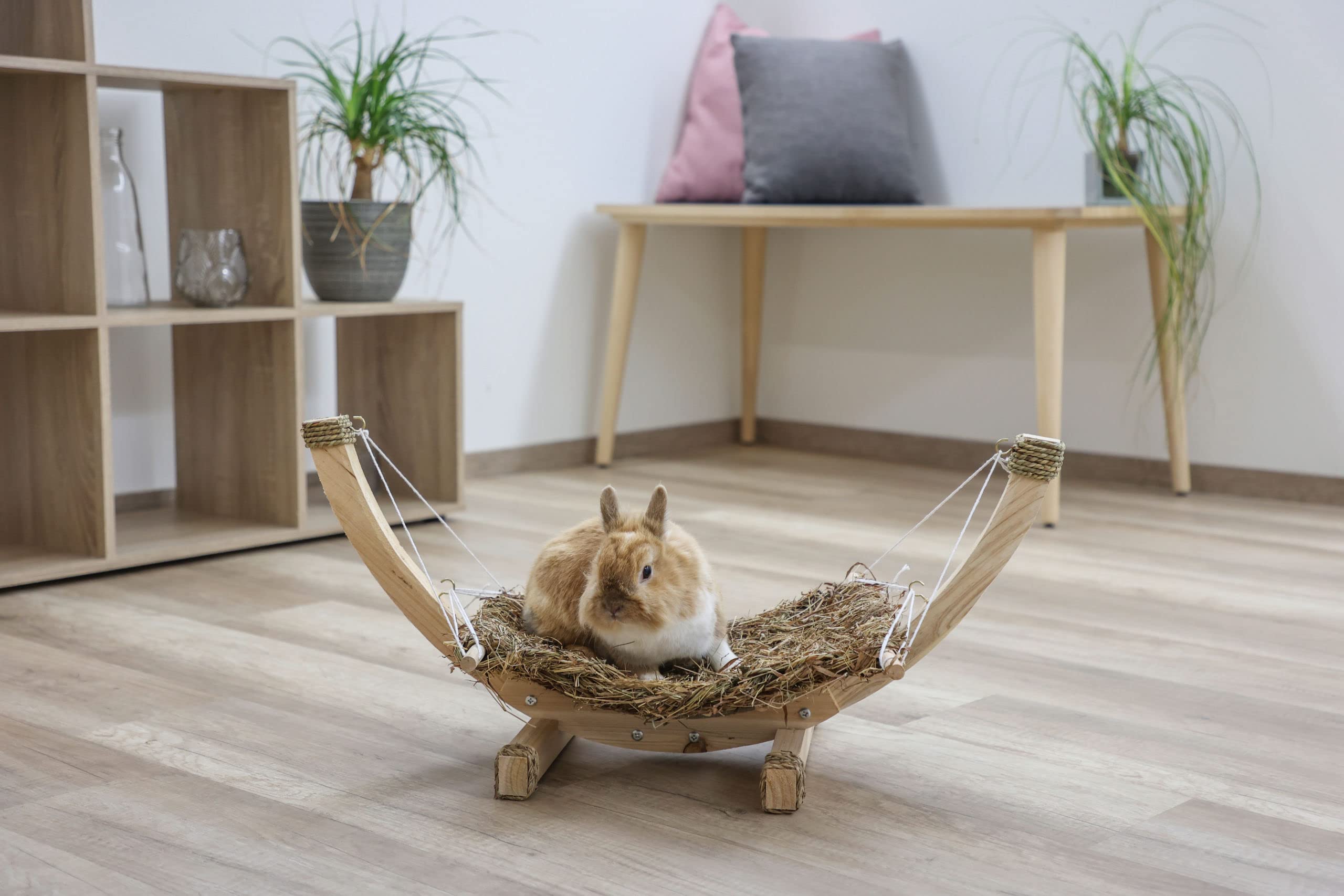 kerbl-pet-siesta-hamac-en-foin-pour-petits-animaux-73-x-36-x-34-cm-avec-structur image 6
