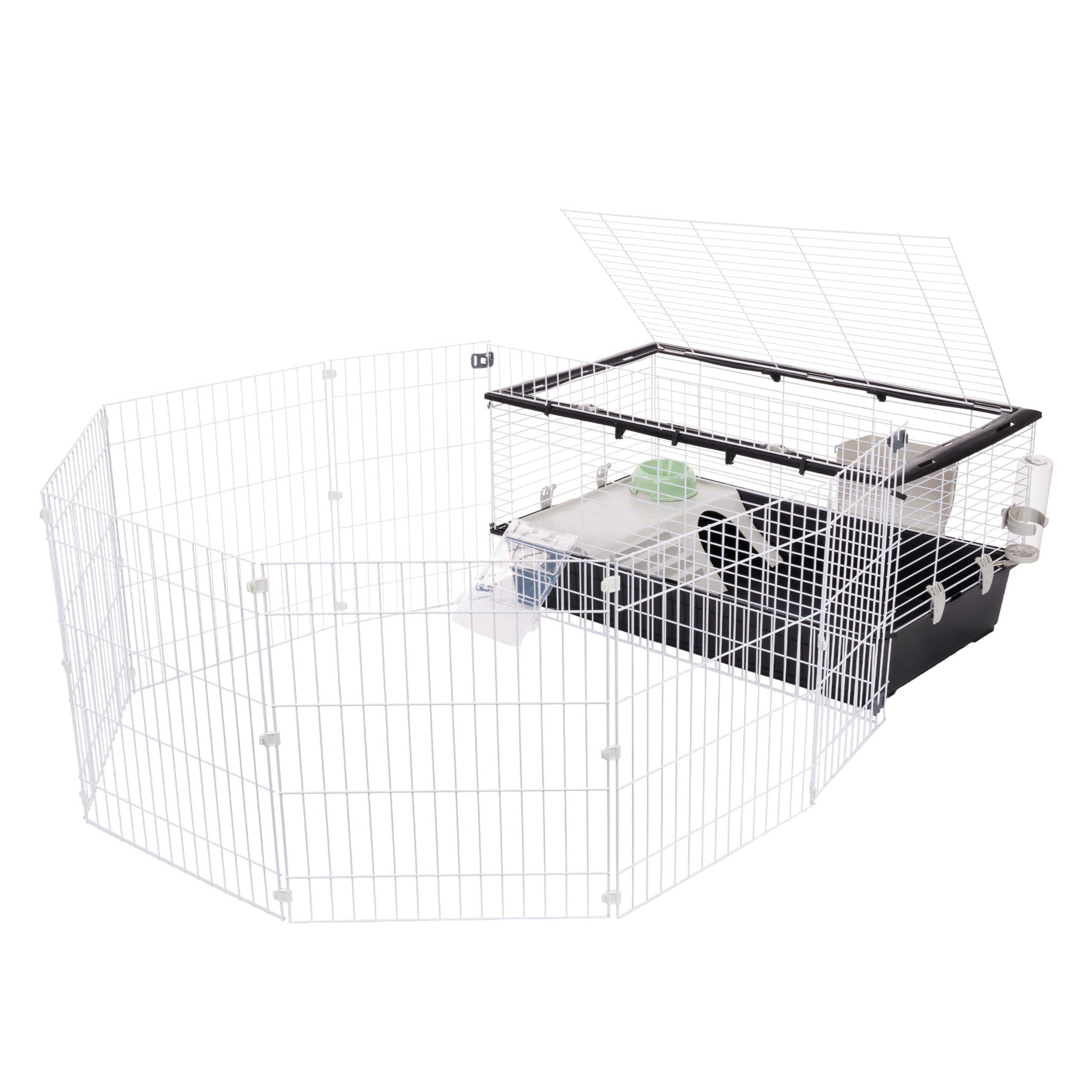 ferplast-parkhome-100-cage-lapin-et-cochon-d-inde-avec-enclos-95-x-177-5-x-h-56- image 4