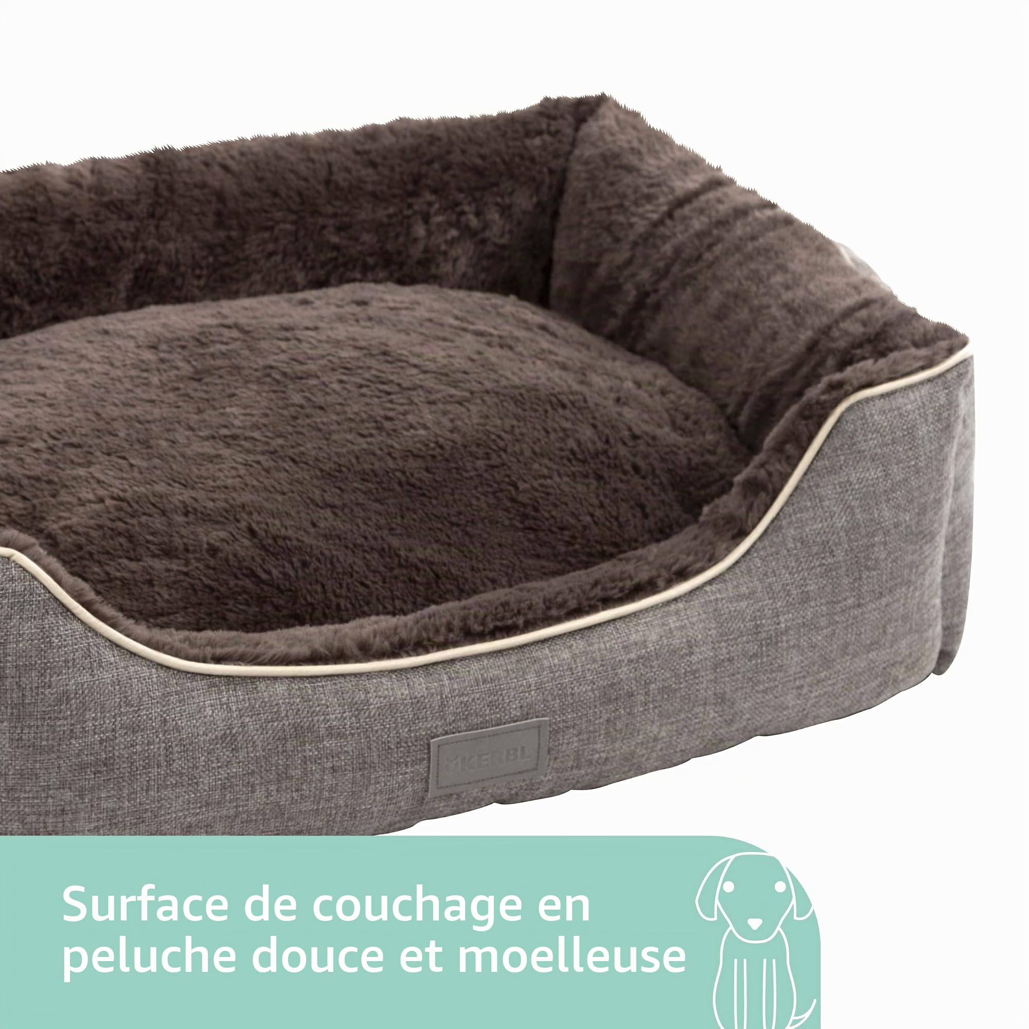kerbl-samuel-corbeille-pour-chien-argent-gris-50-x-40-x-15-cm image 2