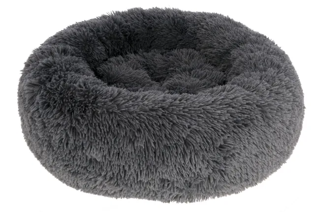 kerbl-fluffy-corbeille-donut-pour-chien-et-chat-gris-60x18cm image 1