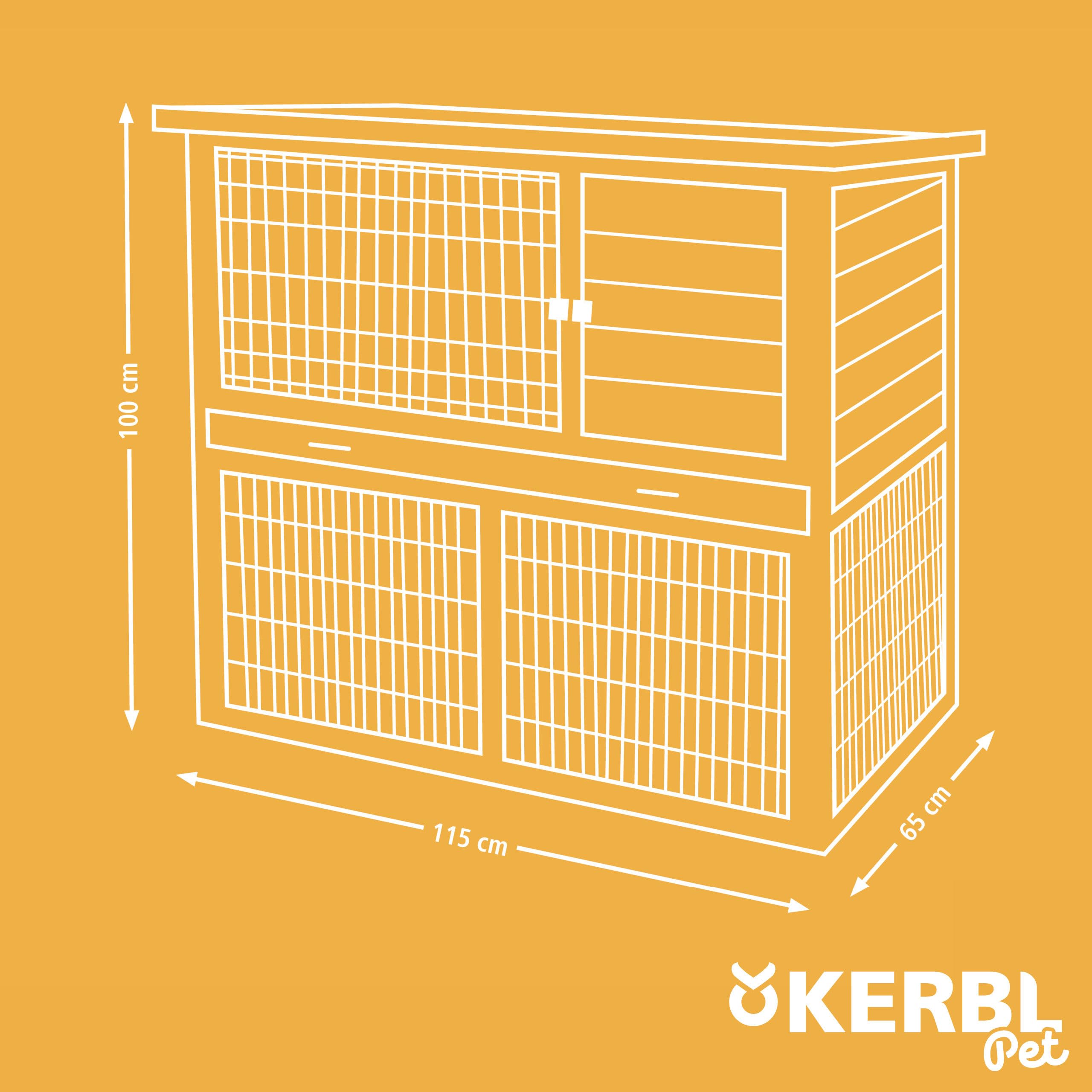kerbl-lucky-clapier-rongeurs-bois-115-x-65-x-100-cm-toit-bitume image 5