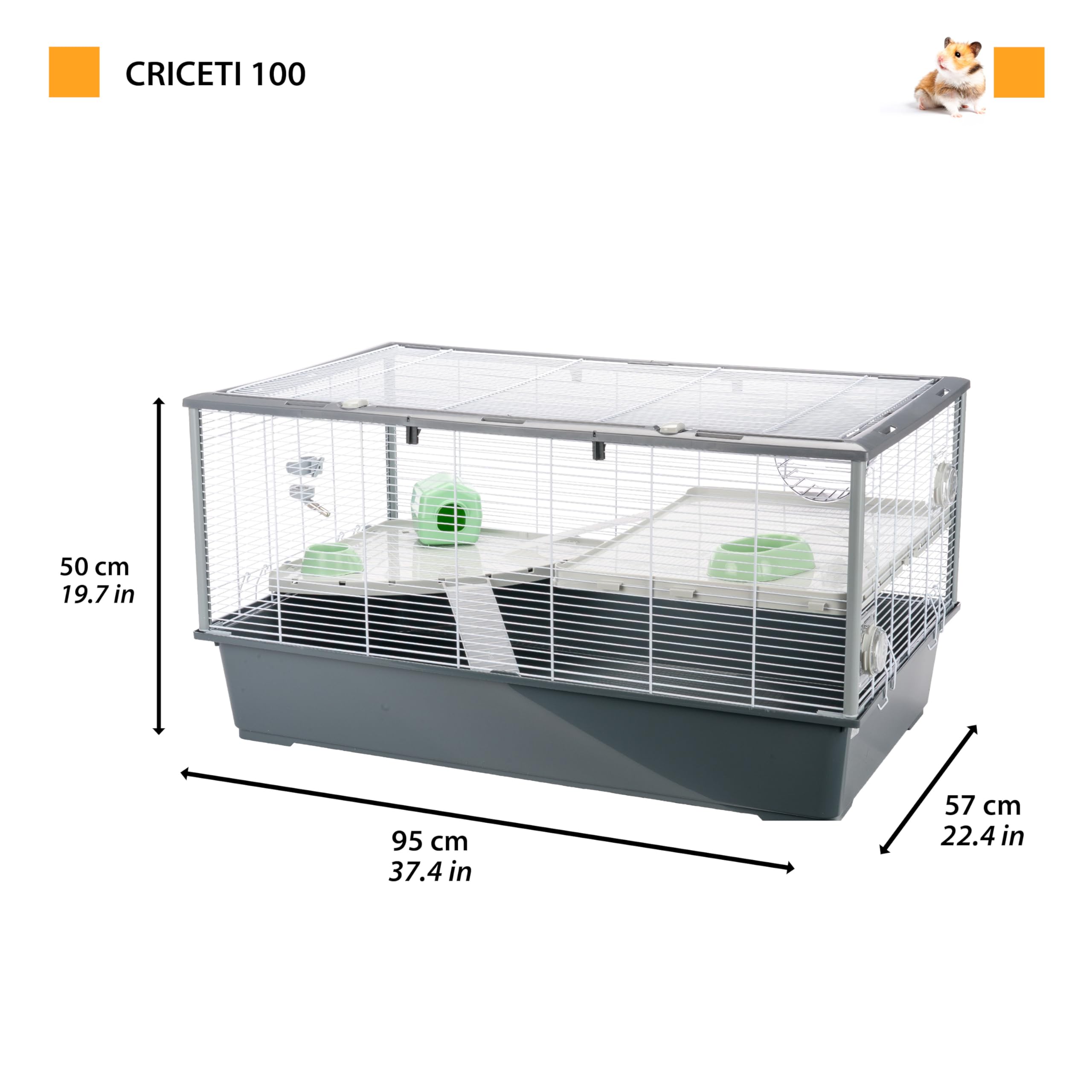 ferplast-criceti-100-cage-hamster-95-x-57-x-50-cm-3-tages-accessoiris-e image 3
