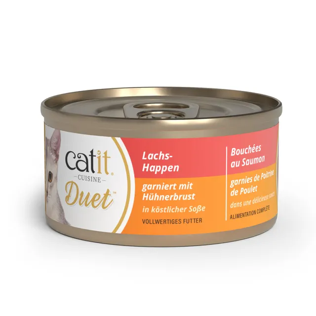 catit-cuisine-duet-saumon-garni-poitrine-de-poulet-en-sauce-75-g-nourriture-humi image 1